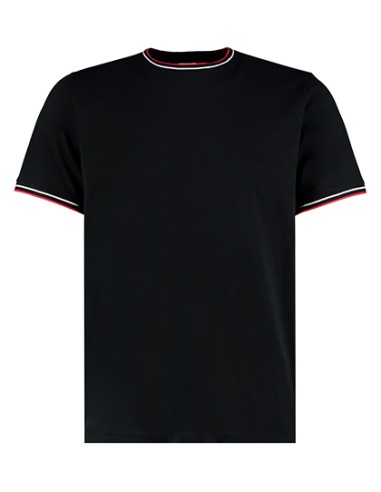 K-KK519-Fashion Fit Tipped Tee